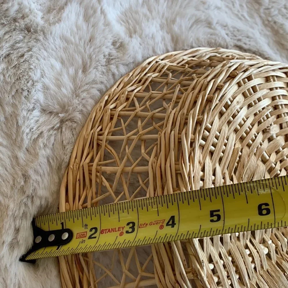 Vintage Basket Plate Wall Decor Natural‎ boho woven Rattan